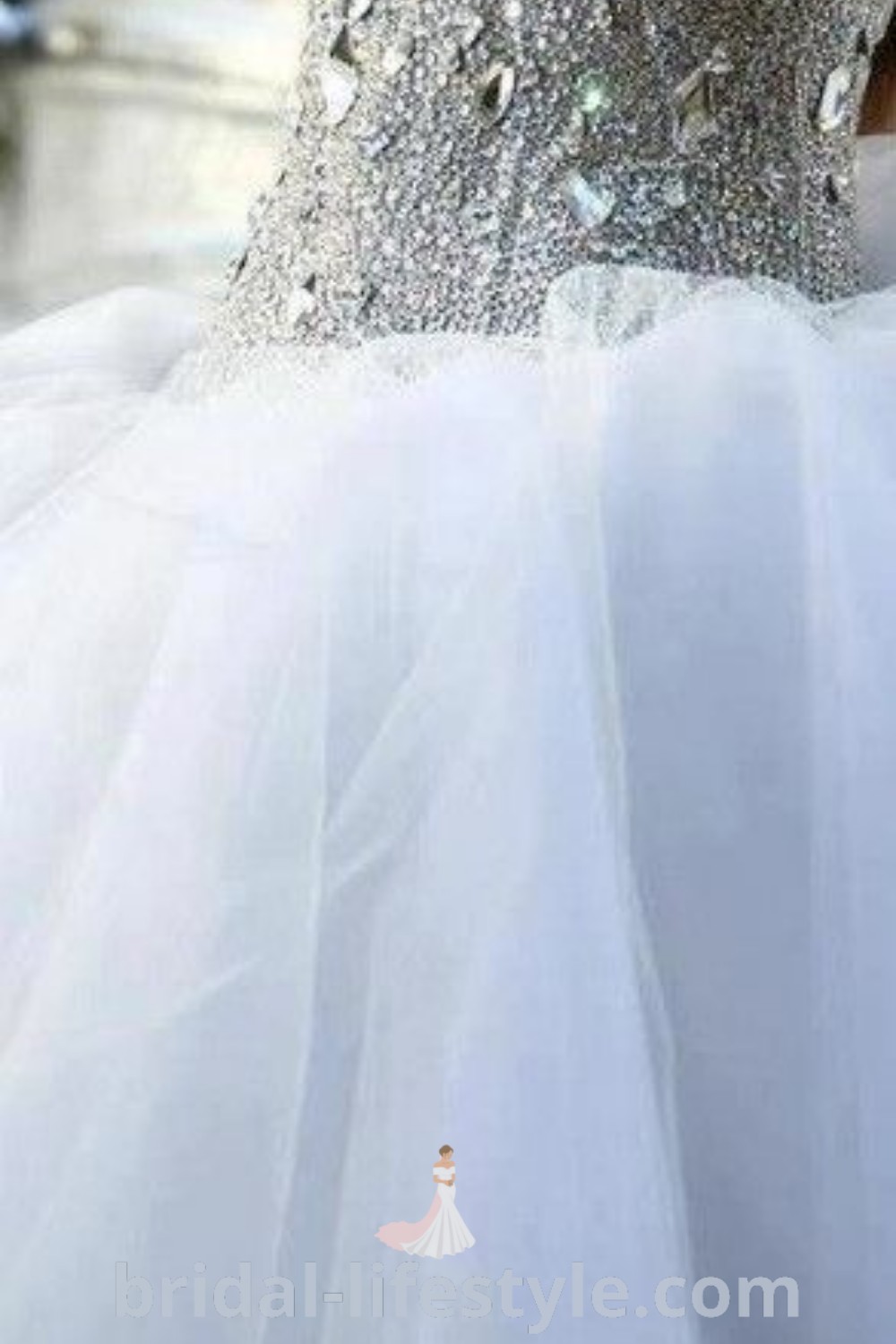 A woman in a white wedding dress confidently walking down the street, showcasing a romantic and elegant style. This look represents perfect aesthetic ideas for dreamy brides and is featured on bridal-lifestyle.com.